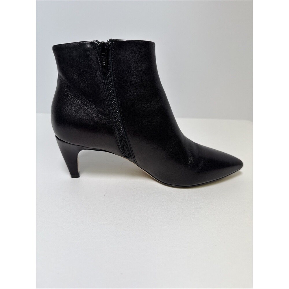 Nordstrom Signature Flora Ankle Bootie Genuine Leather Black Size US 5.5 EU 35.5 - Picture 5 of 13